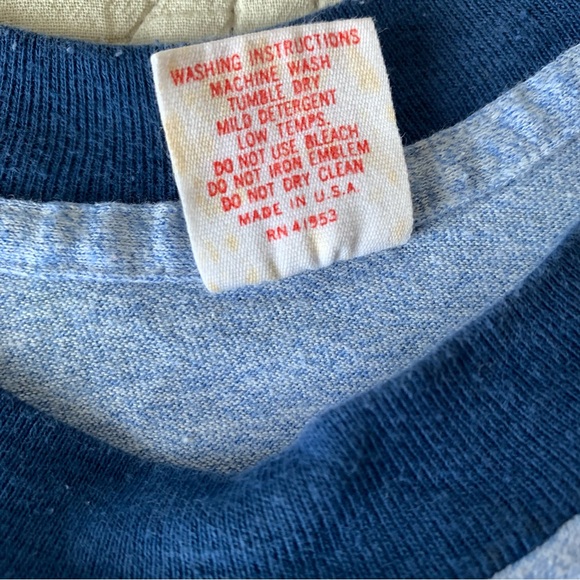 VINTAGE 70s UCLA Graphic Ringer Tee Sz S - Picture 3 of 5